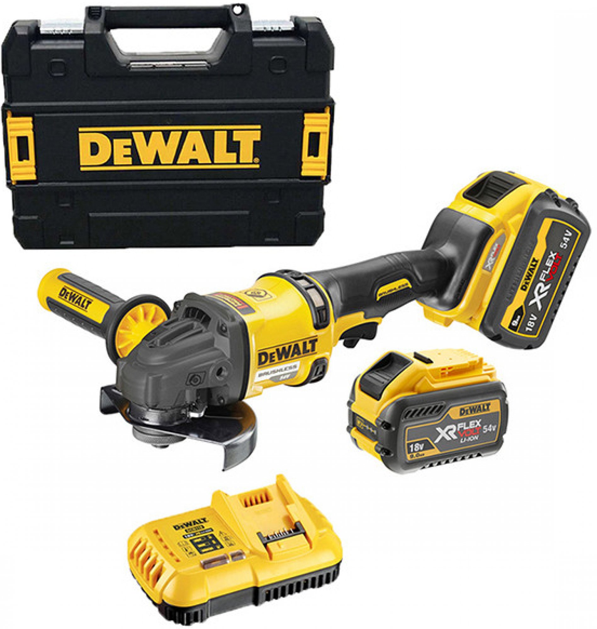 DeWALT Aku uhlová brúska 125mm 54V FLEXVOLT DCG418X2