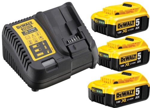 DeWALT Sada DCB115P3 + 3ks batérií 18V 5,0 Ah