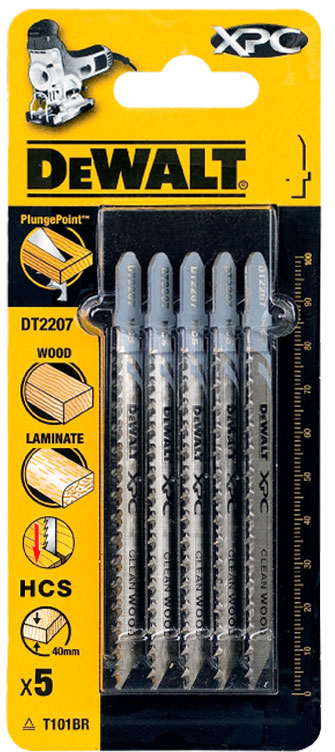 DeWALT List pílový na drevo a plast do 40 mm 5ks DT2207