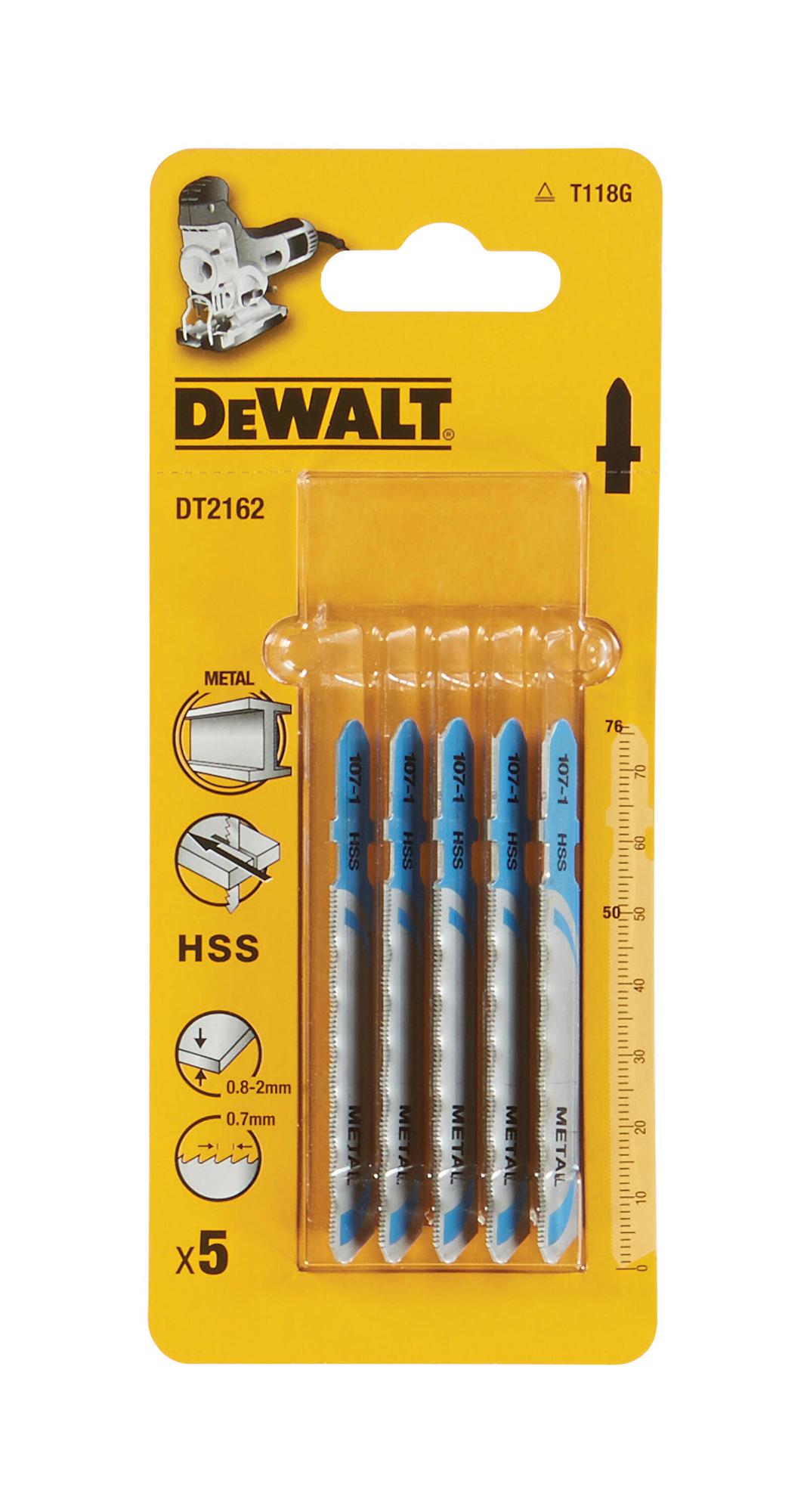 DeWALT List pílový na neželezné kovy od 0,8-2 mm 5ks DT2162