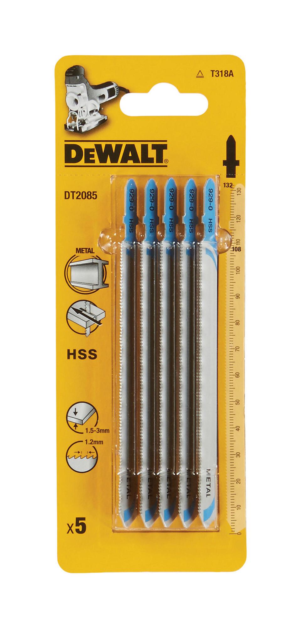 DeWALT List pílový na rezanie tenkého kovu 5ks DT2085