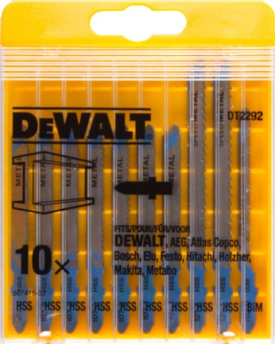 DeWALT Sada pílových listov do kovu 10 dielna DT2292