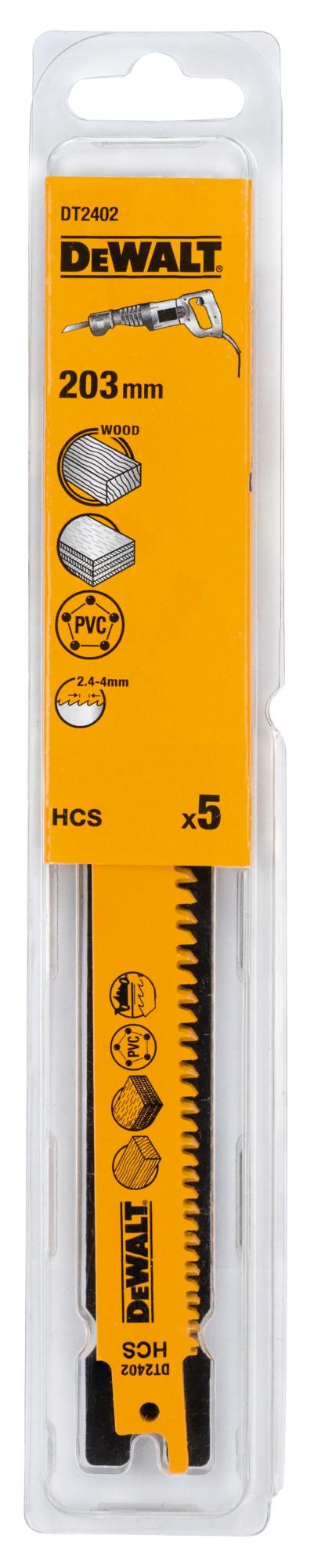 DeWALT List pílový na drevo, preglejku a plast DT2402