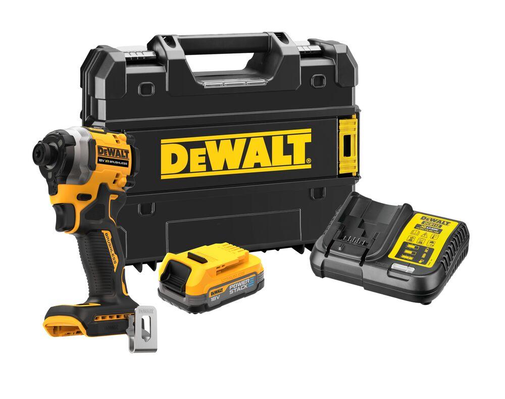 DeWALT Aku rázový uťahovač 18V POWERSTACK (1/4") DCF850E1T