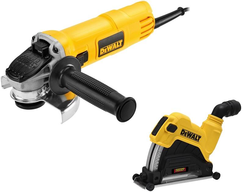 DeWALT Set uhlová brúska 125 mm s rezným krytom 125 mm DWE46106