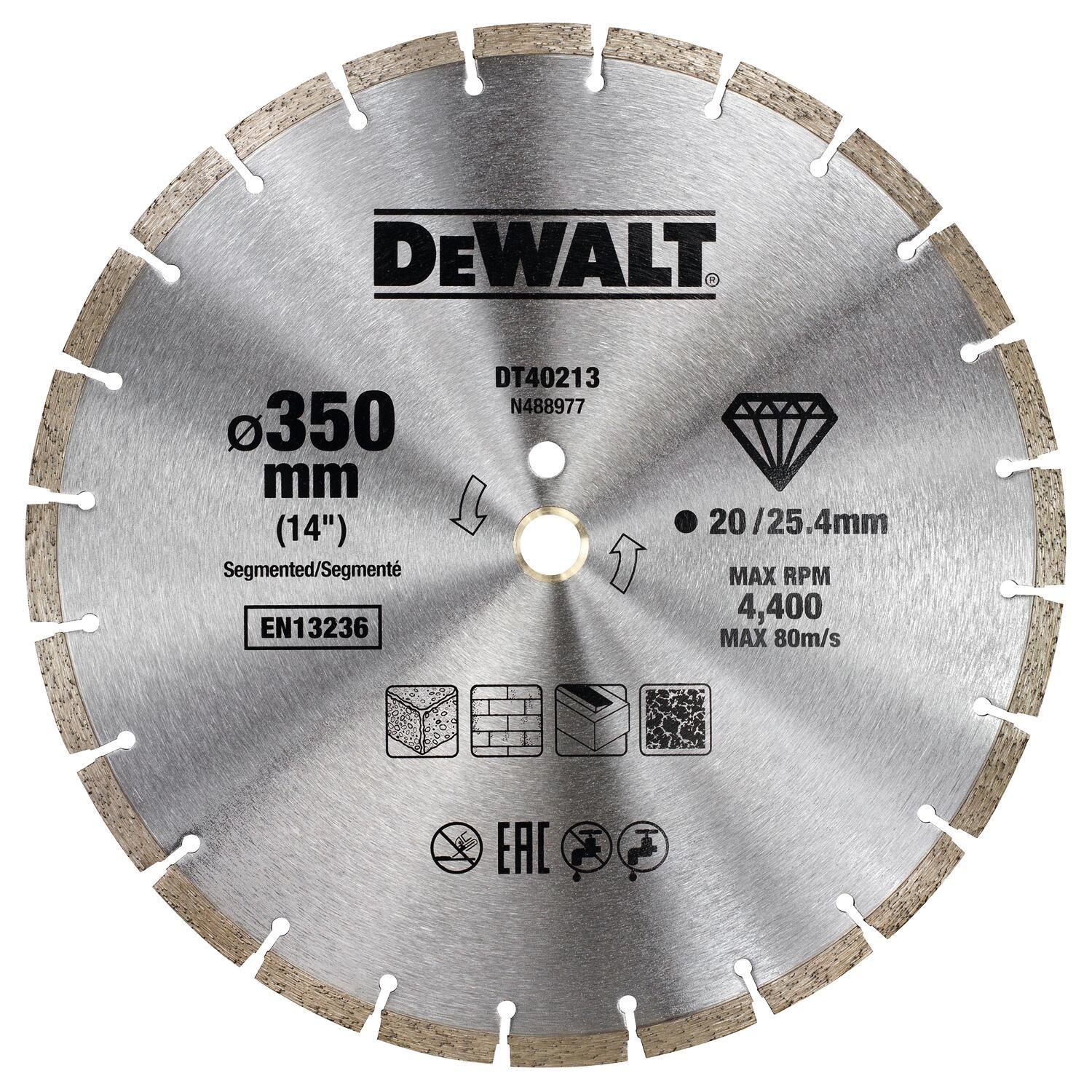 DeWALT Kotúč diamantový segmentový 350x25.4 mm DT40213