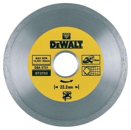 DeWALT Kotúč diamantový celoobvodový 115 mm DT3703