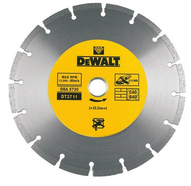 DeWALT Kotúč diamantový segmentový 125 mm na betón/tehla DT3711