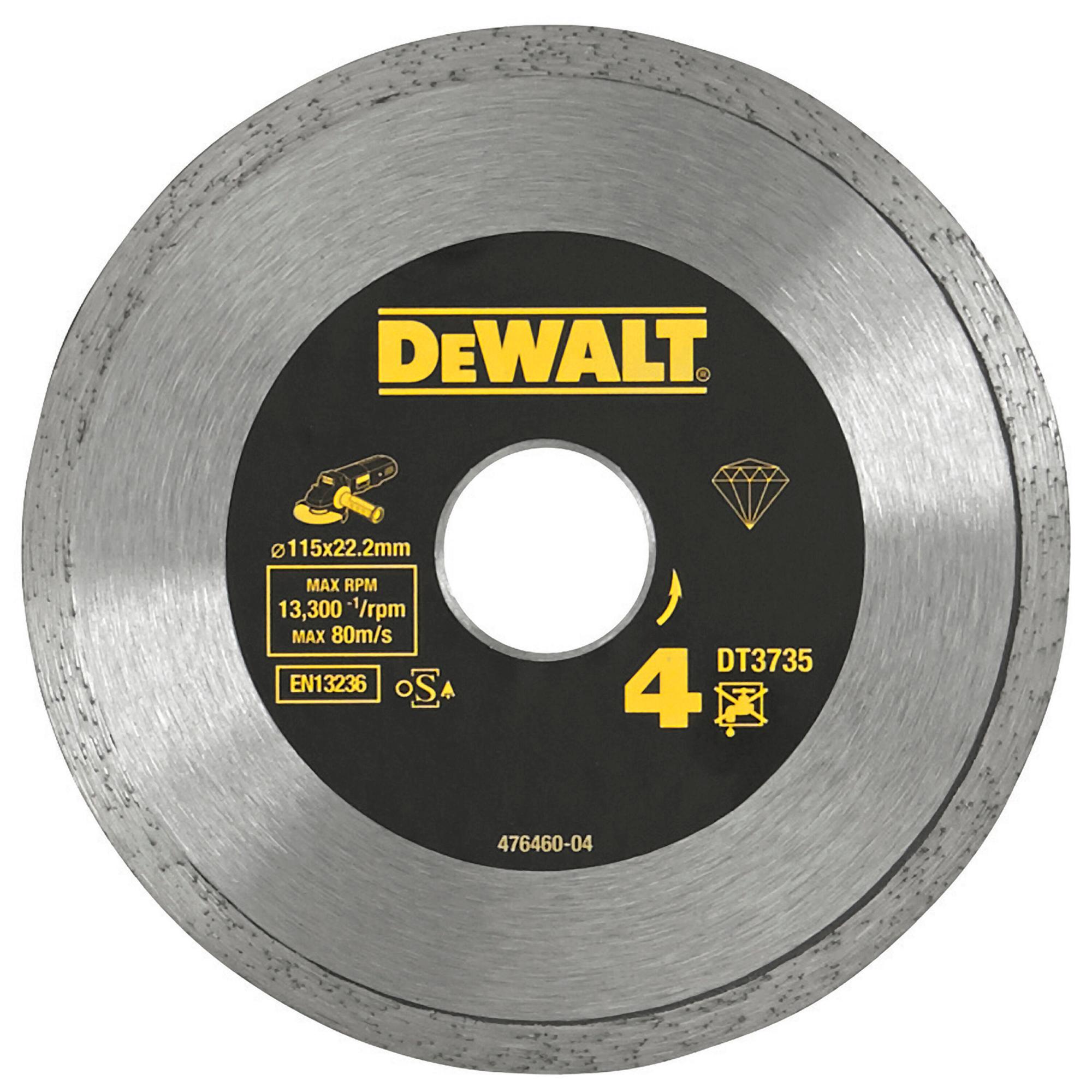 DeWALT Kotúč diamantový celoobvodový 115 mm na obklady DT3735