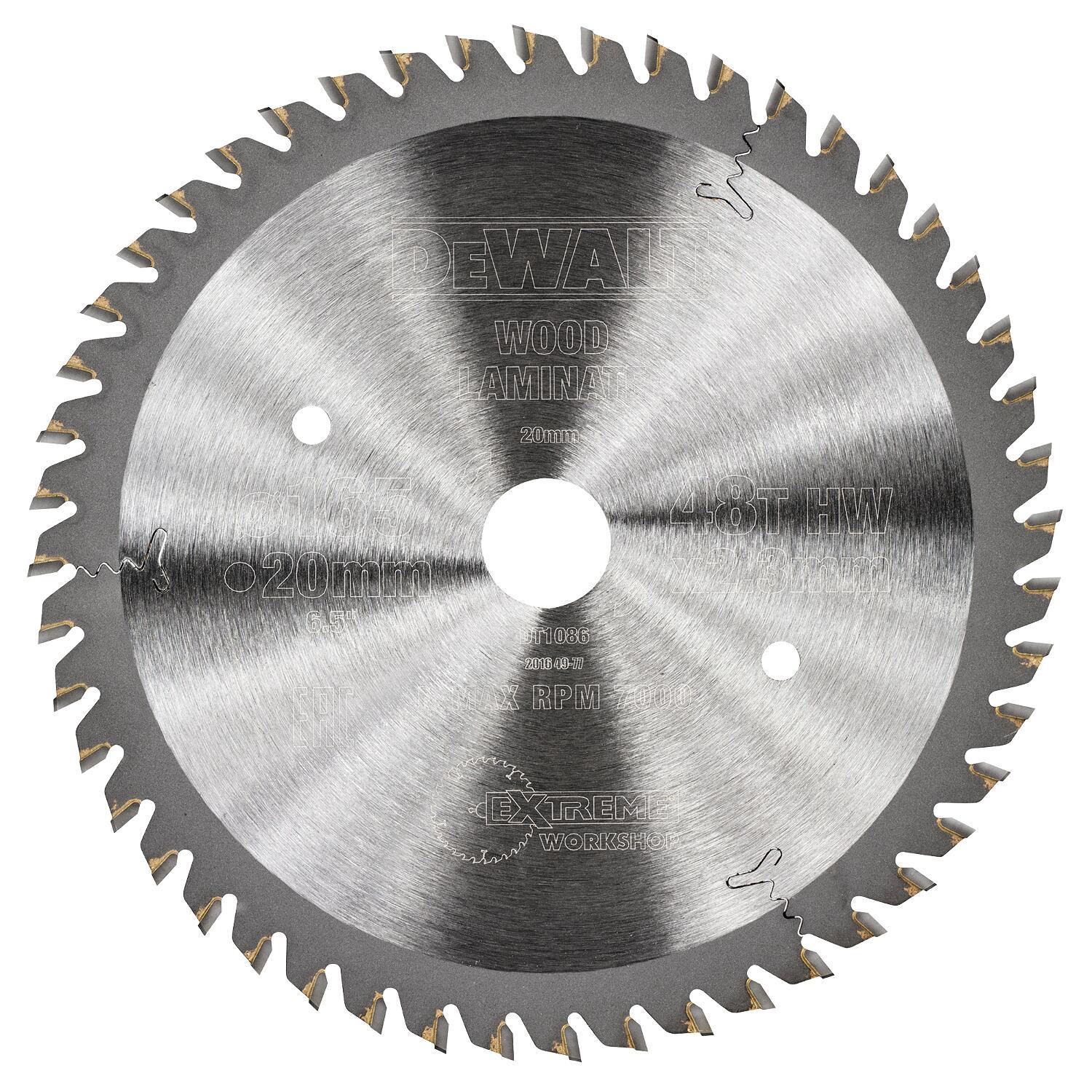 DeWALT Pílový kotúč 165x20mm 48Z DT1086