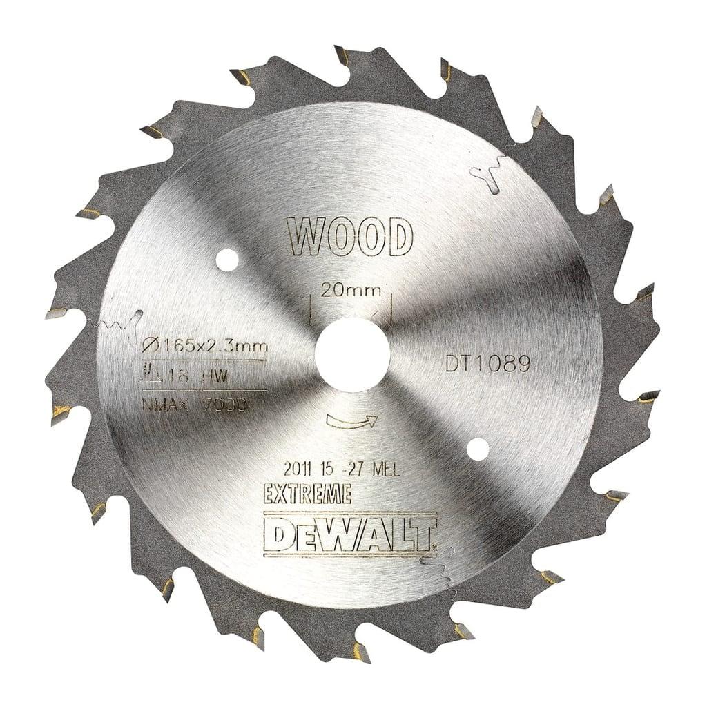DeWALT Pílový kotúč 165x20mm 18Z DT1089