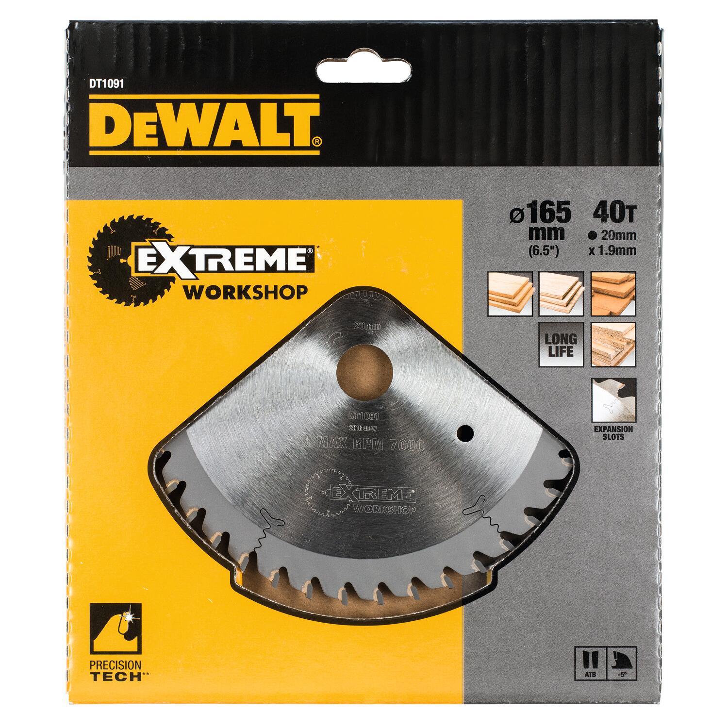 DeWALT Pílový kotúč 165X20mm 40Z DT1091