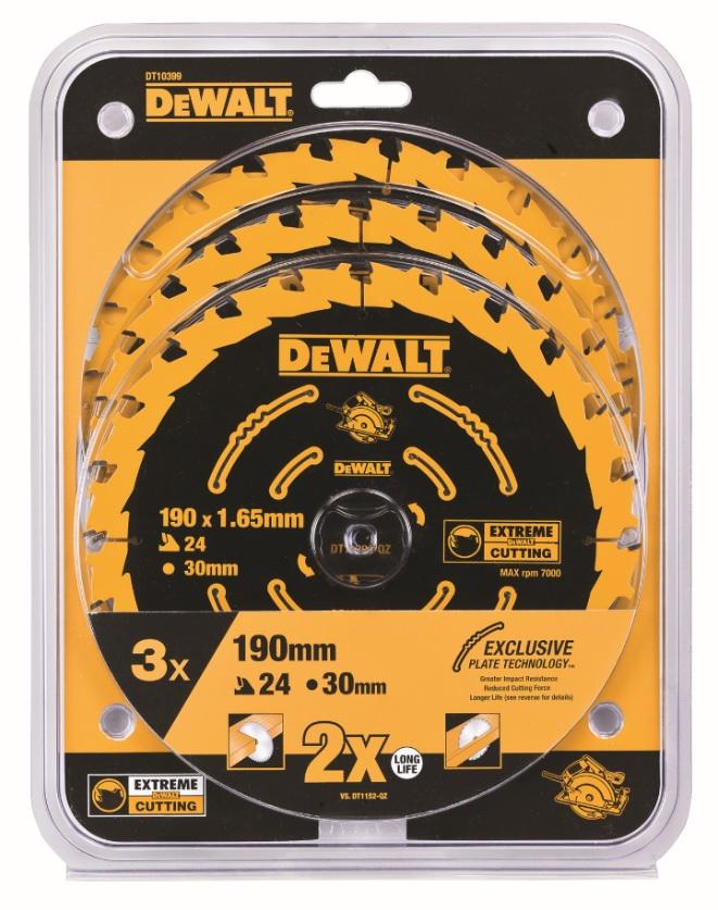 DeWALT Set pílových kotúčov 190x30mm 24Z DT10399