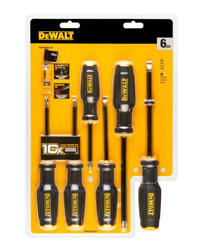 DeWALT Sada skrutkovačov FULLFIT – ploché a PH – 6 ks DWHT62056-0