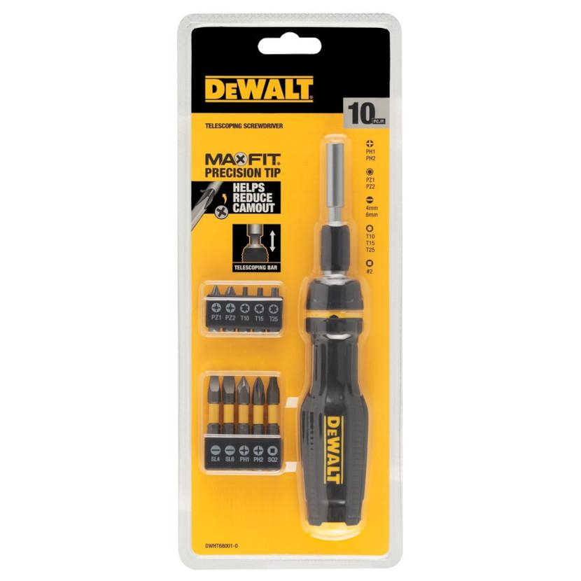 DeWALT Skrutkovač s račňou teleskopický FULLFIT, vrátane skrutkovacích nadstavcov DWHT68001-0