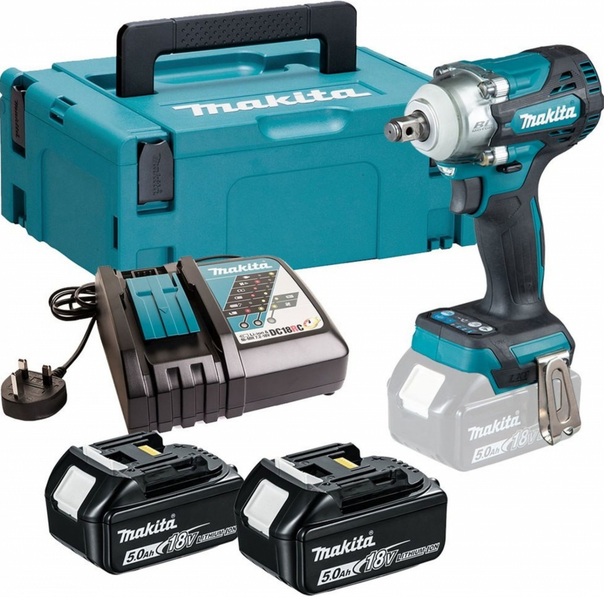 MAKITA Aku rázový uťahovač 18V (1/2") DTW300RTJ