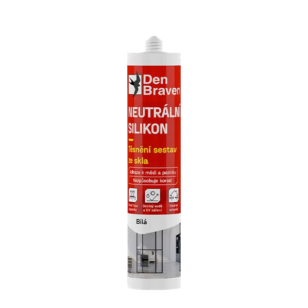 DEN BRAVEN Neutrálny silikón biely 30602RL