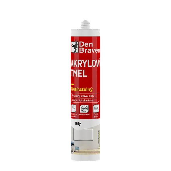 DEN BRAVEN  Akrylový tmel biely pretieratelný 20102RL