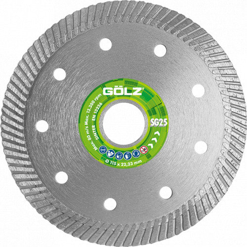 Diamantový rezný kotúč GÖLZ SG25  115 mm