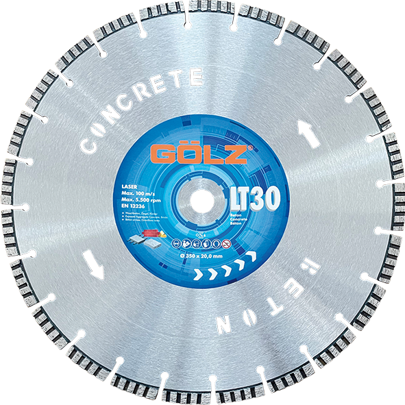 Diamantový rezný kotúč segmentový GÖLZ LT30 230 mm