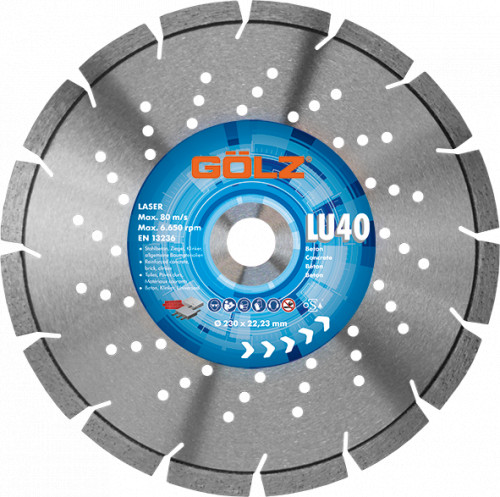 Diamantový rezný kotúč segmentový  GÖLZ LU40  115mm